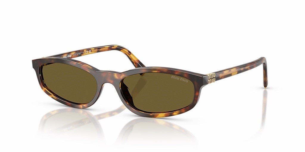 MIU MIU MU A06S 14L09Z Honey Havana Dark Brown Lens Women