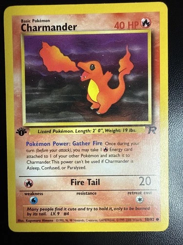 Charmander 50/82 Common 1st Edition Team Rocket Pokémon Card