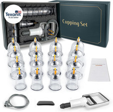 Cupping Kit for Massage Therapy - 16 Cups Professional Massage Cups Set with Man