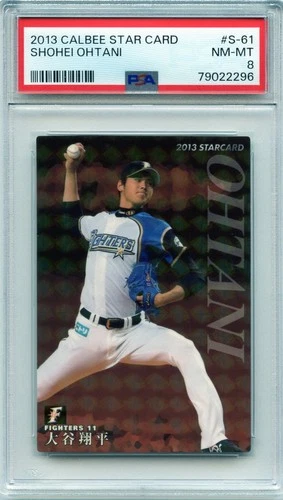 It's SHO TIME!! PSA 8 NM-Mint RC 2013 CALBEE STAR CARD Shohei Ohtani #S-61  HOT!