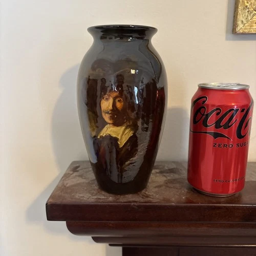 Rookwood Standard Glaze Vase With Cavalier Portrait Fabulous Cond Pre 1900