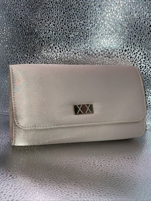 Hugo Boss Clutch/Makeup Tasche,Satin, beige,Polyester, 17x10x5cm