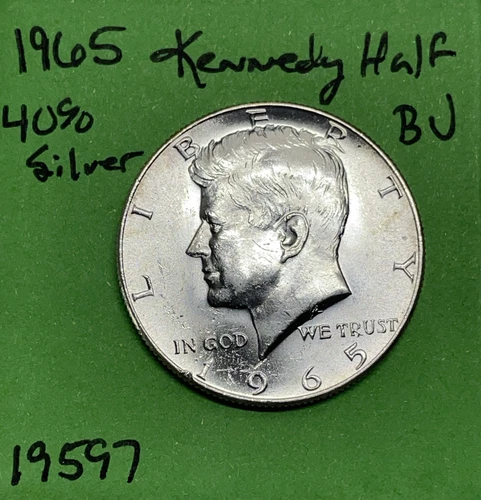 1965 Kennedy Half Dollar 50c BU 40% Silver Coin