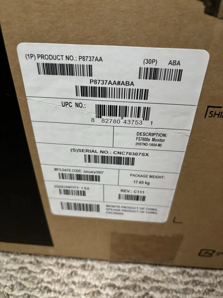 Compaq FS7600e 17” Flat Screen CRT Monitor Retro/Vintage Gaming - Image 2 of 4