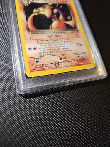 Pokémon Dark Charizard 4/82 Team Rocket Rare Holo PSA 8 NM/MT - Picture 2 of 5