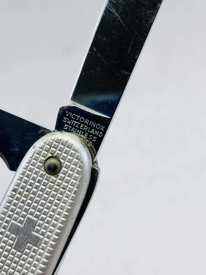 Navaja de Bolsillo Vintage Victorinox Suiza Acero Inoxidable Alox Rara Multi Herramienta Foto 2 de 4