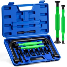Valve Spring Compressor 10 Piece Spring Clamp Tool Kit with C Clamp, Collet...