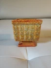 Vintage Royal Haegar  MCM Orange Green Square Planter 5”