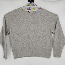 Vince Sweater Womens Large Boat Neck Pullover Wool Cashmere Blend Gray Heather