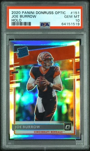 PSA 10 2020 Panini Donruss Optic #151 Joe Burrow Bengals Holo GEM MINT