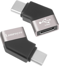 USB Type C 3.1 Extension Adapter 2Pack,45 Degree Angled USB C Male to Female