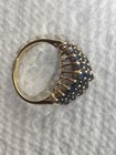 Estate 14K Gold Natural Beautiful Blue Sapphire Cluster Ring 2.50 Cts, 4.44g — photo 6