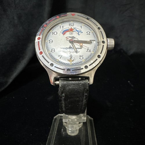 Vintage Vostok Amfibian Komandirskie 2414 Military Russian Watch