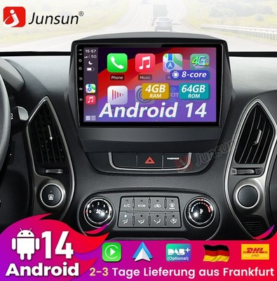 4+64GB 8-Kern LTE Android 14 Carplay Für Hyundai ix35 Tucson 2009-2015 Autoradio