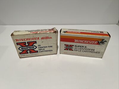 Lot of 2 Vintage Winchester Super-X 20 CenterFire Empty Rifle Cartridges 30-06