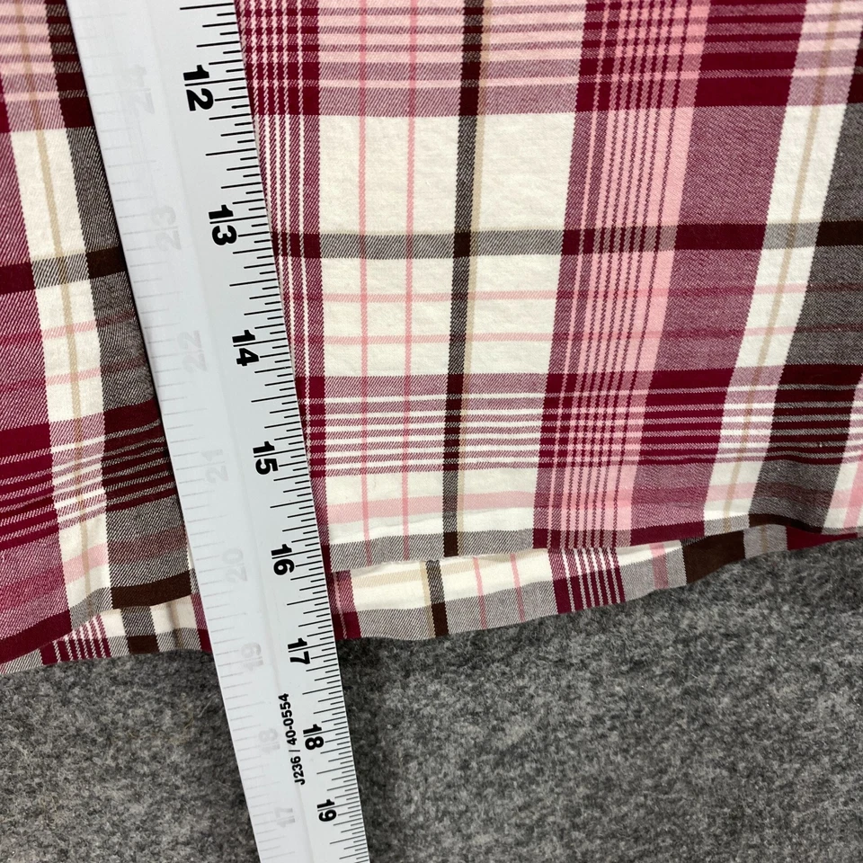 Dama Hagen Skort Mujer 8 Rojo Cuadros Cremallera Forrado Bolsillos Algodón Largo Corto Foto 4 de 4