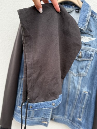 Harley Davidson Denim Jacket Zip Off Sleeve XL Indigo Wash Hoodie Milwaukee WI - Picture 19 of 20