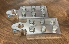 Pair ILL Customz 6 Spot Flat Lug Battery Terminal SAE Top Post Clamp