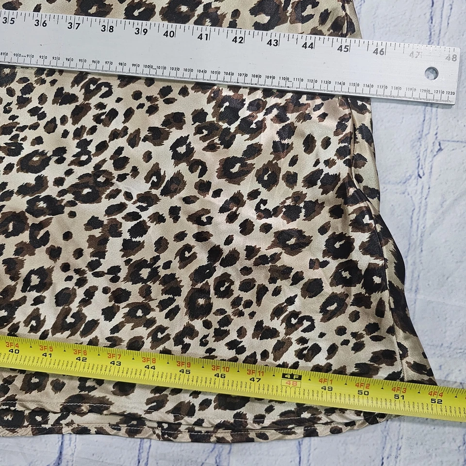 Camisola Amoureuse Feminina TAMANHO 5X Longa Maxi Cetim Chita Acabamento em Renda Tiras Costas - Imagem 2 de 4