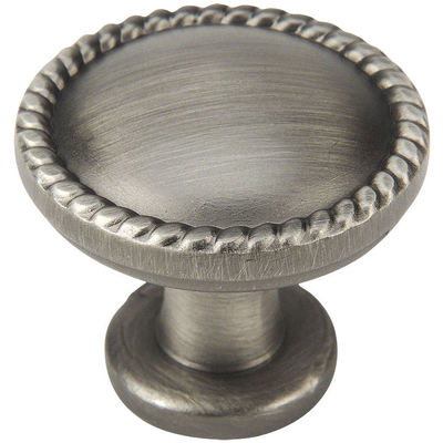 Cosmas Cabinet Hardware Antique Silver Round Cabinet Knobs #4115AS