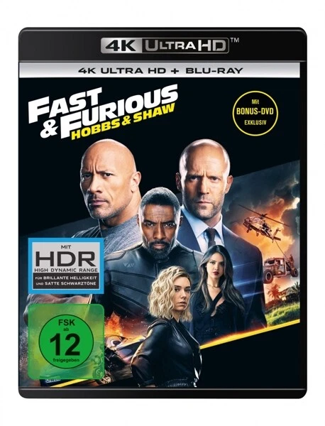 FAST & FURIOUS: HOBBS & SHAW - DWAYNE JOHNSON,+ 3 ULTRA HD BLU-RAY NEU - Bild 1 von 1
