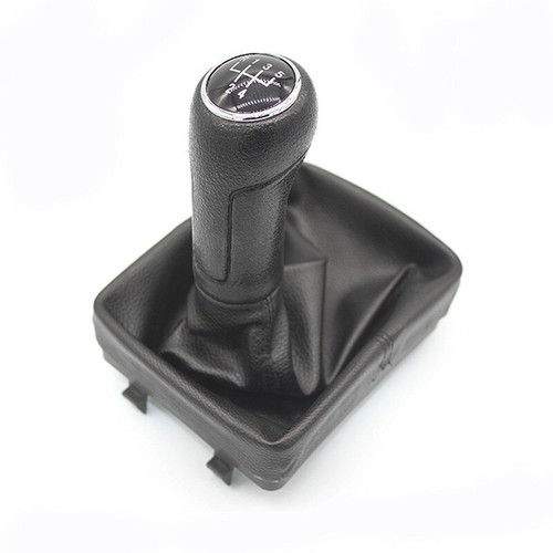 Gear Shift Knob 5 Speed Manual Boot Cover For VW Polo 9N 9N2 2002-2009 - Picture 2 of 6