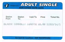 1996 IRLANDE Ticket de Train