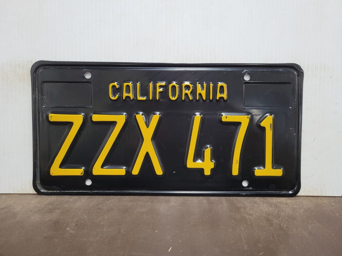 1963 California License Plate Tag NATURAL SUPERB ZZX prefix | eBay
