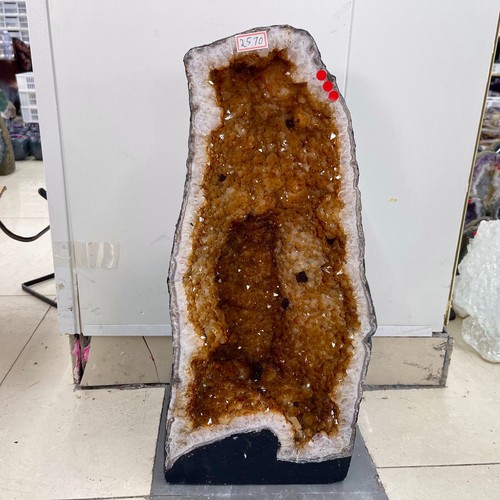 56.54LB TOP Natural citrine geode quartz crystal cluster cathedral Mineral