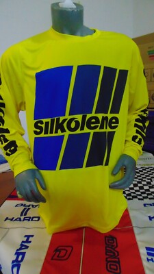 SILKOLENE CLASSIC JERSEY MOTOCROSS 90s MOTORCYCLE SHIRT OIL YZ RM CR SIZE L