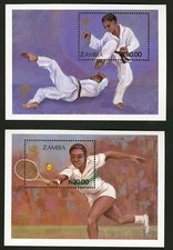 Zambia   1988   Scott # 460-461    Mint Never Hinged Souvenir Sheet
