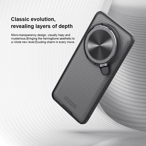 For Xiaomi 15 Ultra Nillkin Flip Lens Cover Metal Stand 3D Textured Back Case - 第 3/42 張圖片