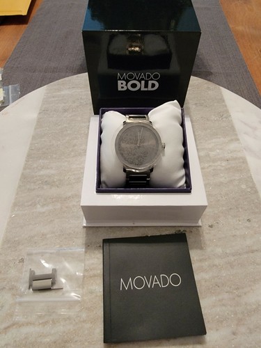 Movado Bold Mens Evolution 3600509 Gunmetal Grey Retail $695 40MM - Picture 2 of 12