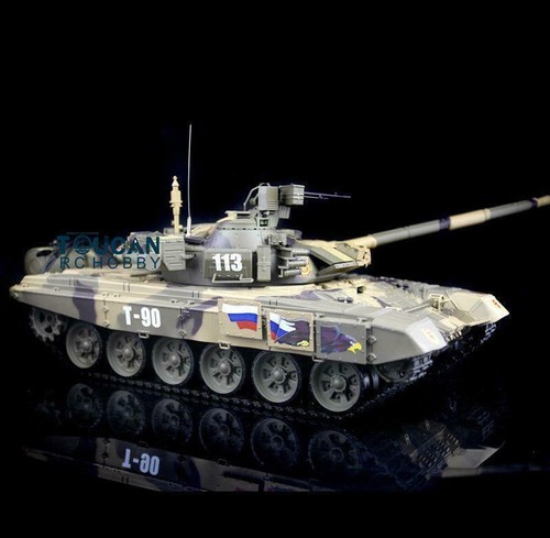 Henglong 2.4G 1/16 7.0 Plastic Russia T90 RTR RC IR BB Shooting Tank 3938 360° - Picture 7 of 10