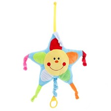 9.5" Smiling Star Baby Pull String Musical Lullabies Sleeping Plush Toy Blue