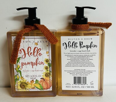 2-Pack Milton & Drew Hello Pumpkin ~ Lavender & Sage Hand Wash