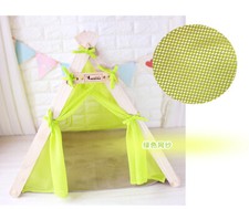 Removable Washable Canopy Teepee Indian Tent Kennel Bed for Dog Cat Small Animal