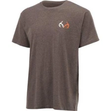New Realtree Outfitters Men's Orange 8 pt Antler  Logo Shirt Size Large  S18