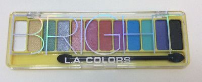 L.A. Colors Bright Eye Shadow Palette, 0.3 Oz, 12 Colors
