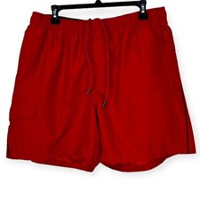Y2K Nike Swim Men's XL Swim Trunks Mesh Lining Red 6" Inseam Read