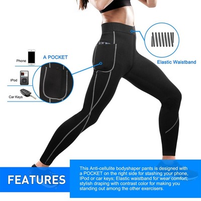 PANTALONES DE NEOPRENO ADELGAZANTES para Sudar Sauna Quemar Grasa de  Mujeres | eBay