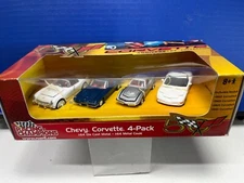 1/64 RACING CHAMPIONS 50TH ANNIVERSARY CHEVROLET CORVETTE 4 CAR SET 53/63/69/97A