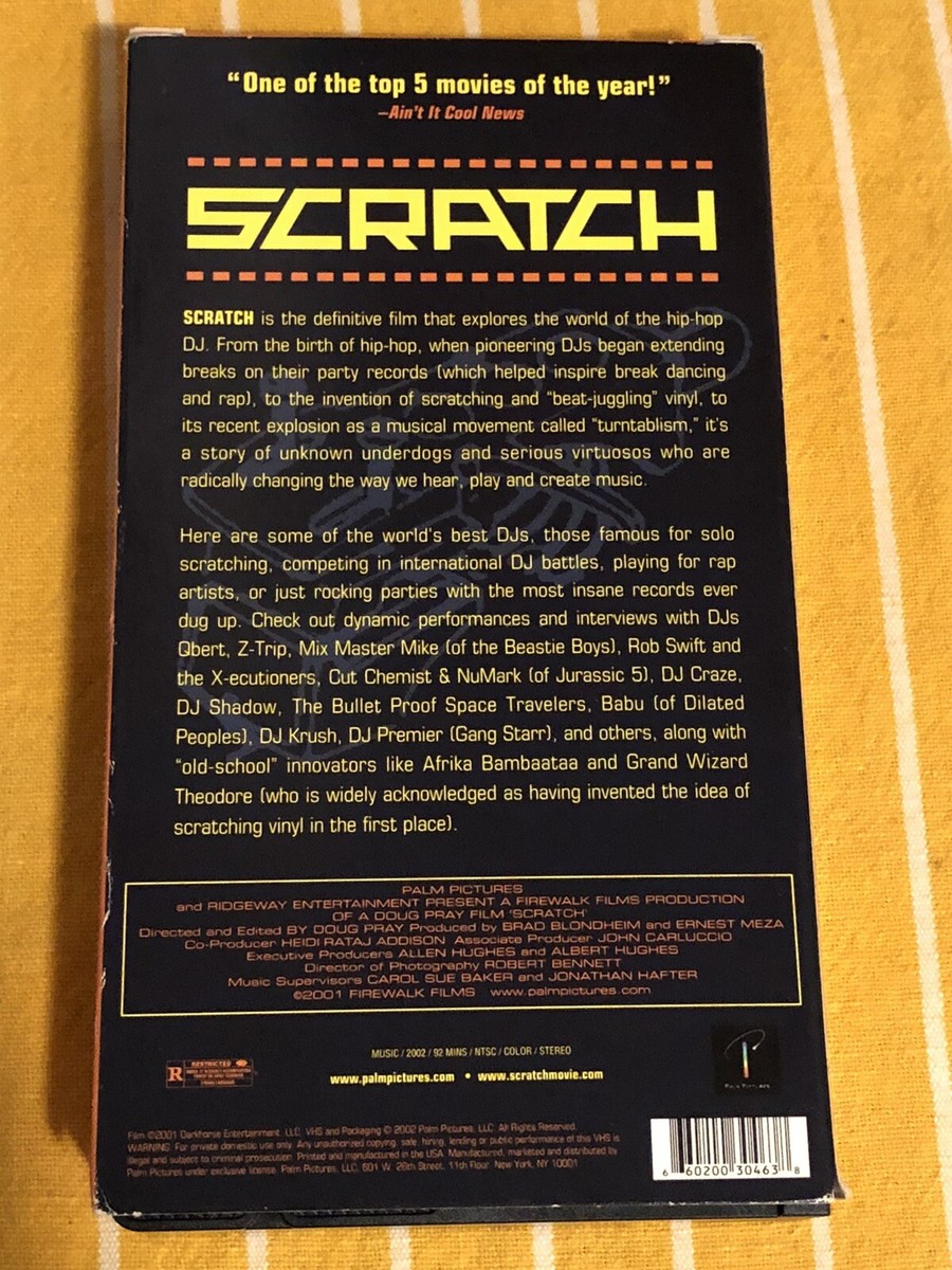 Rare SCRATCH 2001 A Film by Doug Pray VHS Hip Hop Rare SCRATCH 2001 A Film by Doug Pray VHS Hip Hop