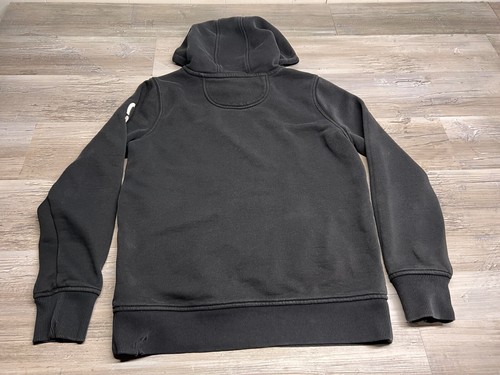 Carhartt Hoodie Pullover Sweatshirt Distressed Paint Splatter Youth Sz M Black - Picture 2 of 11