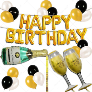 38 Supersize Champagne Bottle Glass Foil Balloons Self Inflating Happy Birthday Ebay