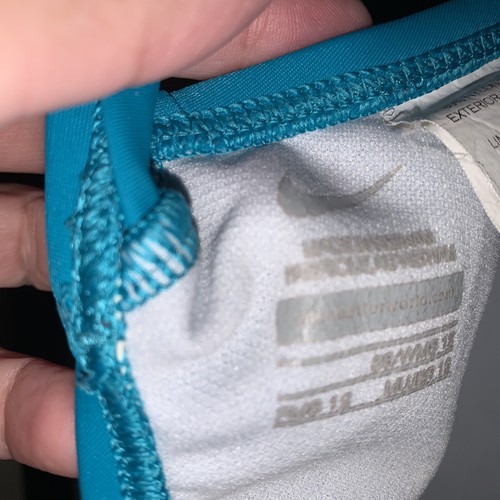 Damas Nike Traje de baño de una pieza azul turquesa Navaja Talla 12 - Imagen 5 de 8