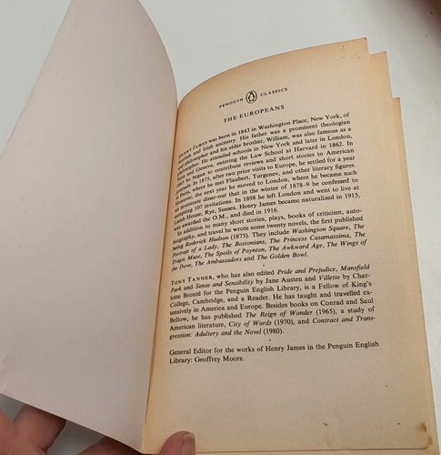 Vintage Penguin Modern Classics The Europeans Henry James 1850s Comedy PB c1985 - Picture 4 of 12
