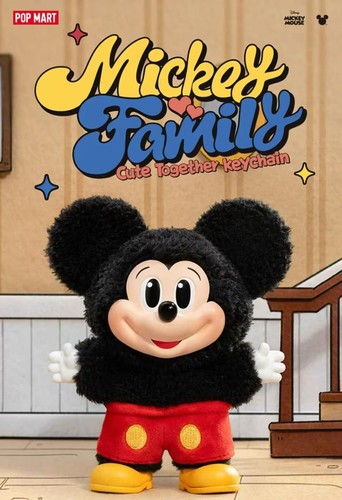 POP MART Mickey Family Cute Together Keychain Series Single Blind Box (Random) - Picture 2 of 8