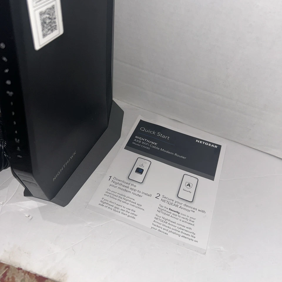 Netgear Nighthawk AX8 AX6000 WiFi Cable Modem Router CAX80 W/power supply - image 3 of 4