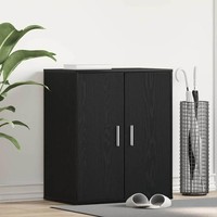 Schuhschrank Schwarz Eiche 60X35X70 Cm Holzwerkstoff